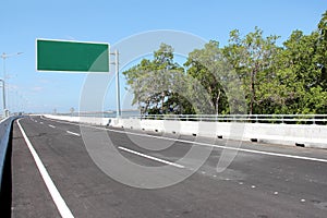 Blank billboard or road sign