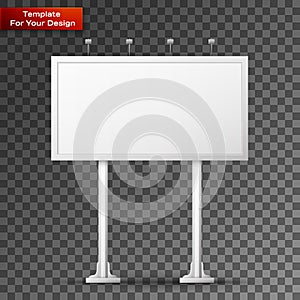 Blank billboard screen, isolated