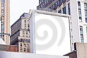 Blank billboards in downtown New York City