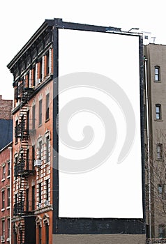 Blank billboards in downtown New York City