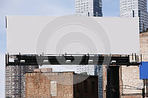 Blank billboards in downtown New York City