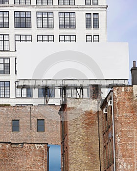 Blank billboards in downtown New York City