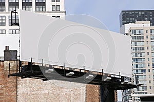 Blank billboards in downtown New York City