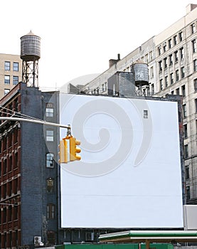 Blank billboards in downtown New York City