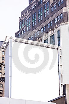 Blank billboards in downtown New York City