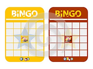Blank bingo summer cards cut out