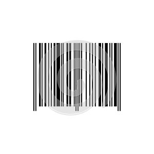 Blank black barcode vector template