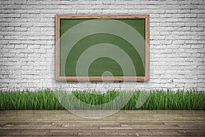 Blank black chalkboard. Background and texture.