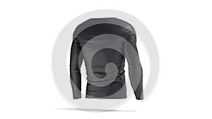 Blank black longsleeve t-shirt mockup, looped rotation