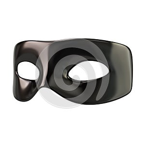 Blank black mask 3d illustration