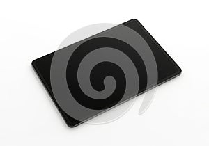 Blank black rectangular object isolated on white background