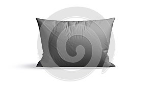 Blank black rectangular pillow mockup, looped rotation