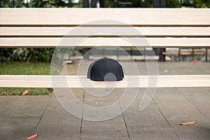 Blank black snapback hat cap flat visor for mockup