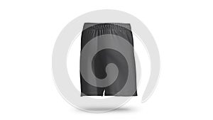 Blank black soccer shorts mockup, looped rotation