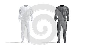 Blank black and sport tracksuit mock up, looped rotation