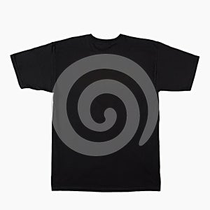 Blank black t-shirt set isolated