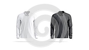 Blank black and white classic dress shirt mockup, looped rotation