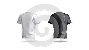 Blank black and white clean t-shirt mockup, isolated, looped rotation