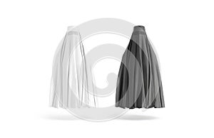 Blank black and white muslim female burqa mockup, front view photo