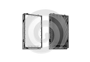 Blank black and white small stretching banner grip frame mockup