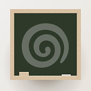 Blank blackboard with chalk and eraser, Vector