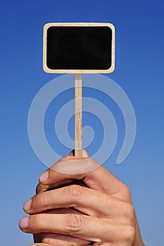 Blank blackboard label