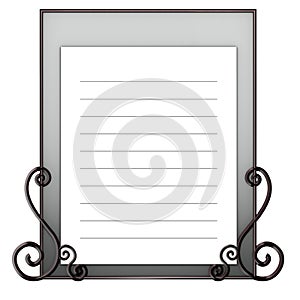 Blank blackboard menu