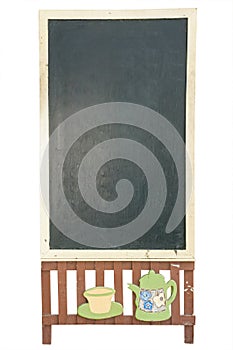 Blank blackboard menu