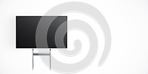 Blank blackboard on white background for presentations. 3D Rendering