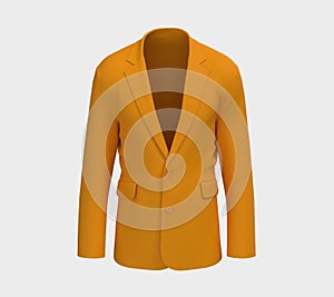 Blank Blazer mockup. Front view. 3d rendering, 3d illustration