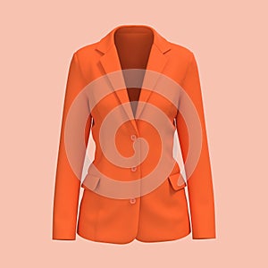 Blank Blazer mockup. Front view. 3d rendering, 3d illustration