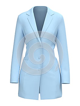 Blank Blazer mockup. Front view. 3d rendering, 3d illustration