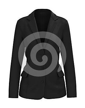 Blank Blazer mockup. Front view. 3d rendering, 3d illustration