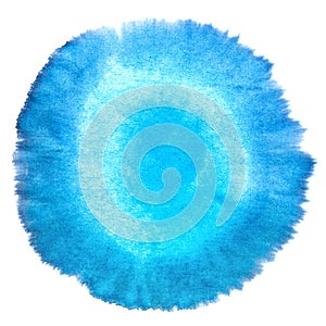 Prázdný modrý abstraktní rozmazaný akvarel makro 