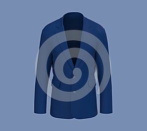 Blank Blazer mockup. Front view. 3d rendering, 3d illustration