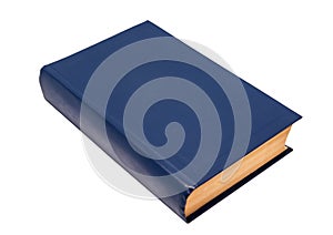 Blank blue book cover