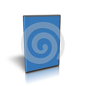 Blank blue DVD case
