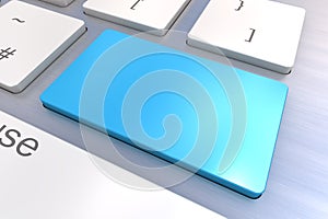 Blank Blue Keyboard button