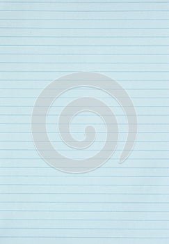 Blank blue lined paper background or textured