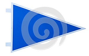 A blank blue pennant photo