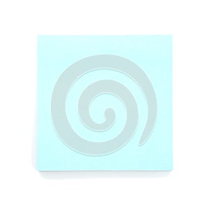 Blank Blue Post-it Note