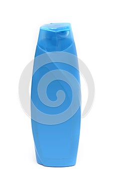 Blank blue shampoo bottle