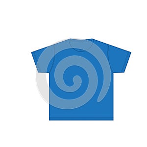 Blank blue T-shirt template .Vector