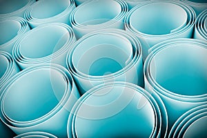 Blank blueprint rolls of paper