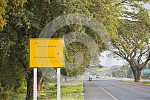 Blank Board modified from traffic sign board along the road.