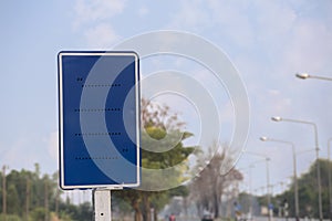 Blank Board modified from traffic sign board along the road.