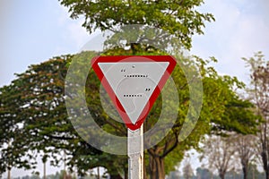 Blank Board modified from traffic sign board along the road.