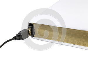 Blank book connected to USB