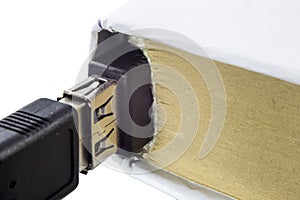 Blank book connected to USB