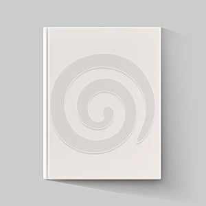 Blank book cover with long shadow. Vector illustration